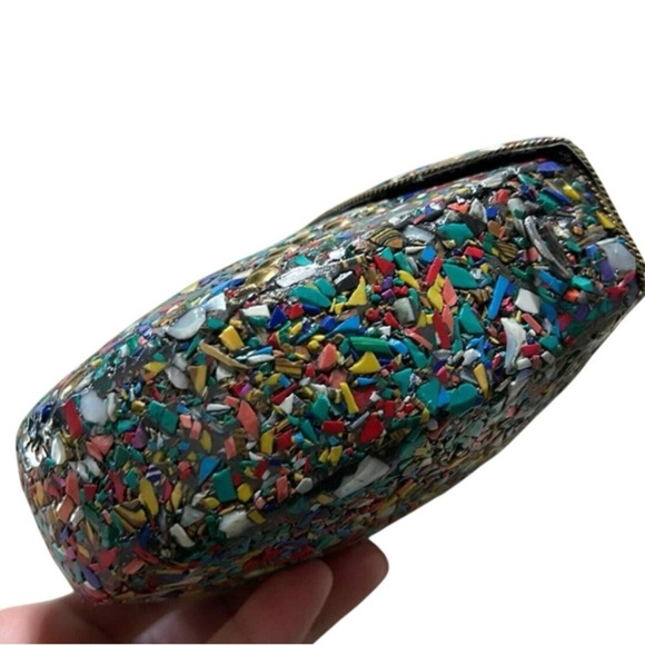 Ramla Boho Mosaic Chain Bag I Beaded Stone Crossbody |Festival Statement Purse - Picture 8 of 8